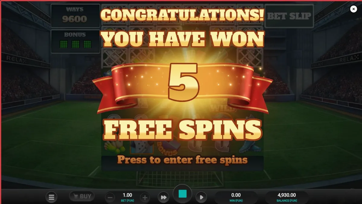 Interface do jogo World Class Kick Off Dream Drop com tema de futebol retrô